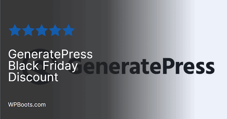 GeneratePress Black Friday Discount