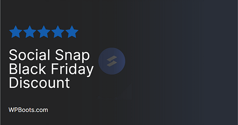 Social Snap Black Friday Discount